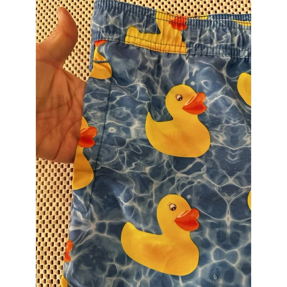 Neff Swim Trunks Shorts‎ Mens Size Small Rubber Duck Drawstring Elastic Waist S